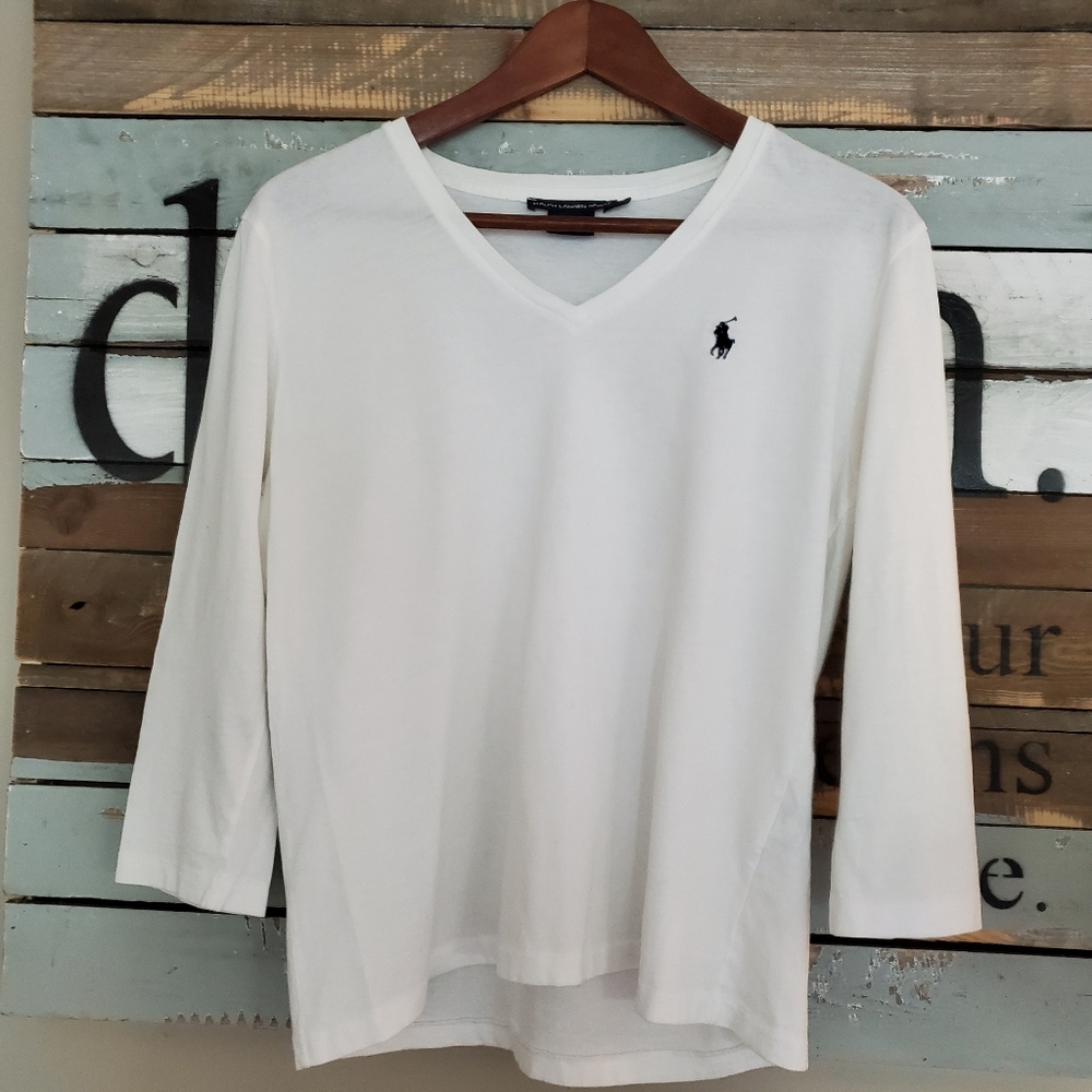 Ladies white Ralph Lauren Sport T-shirt